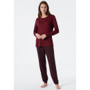 Schiesser Damen Schlafanzug lang ST dunkelblau 054