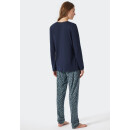 Schiesser Damen Schlafanzug lang ST dunkelblau 054