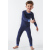 Schiesser Kleinkinder Jungen Schlafanzug lang  dunkelblau