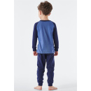 Schiesser Kleinkinder Jungen Schlafanzug lang  blau