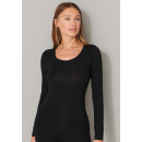 Schiesser Damen Shirt 1/1 Arm schwarz