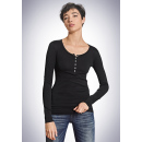 Schiesser Damen Henley 1/1 - Berta schwarz