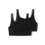 Schiesser Damen 2PACK Bustier schwarz