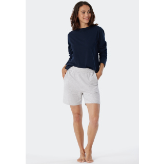 Schiesser Damen Hose kurz grau-mel.