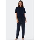 Schiesser Damen Hose lang dunkelblau-gem.