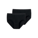 Schiesser Herren 2 er Pack Sportslip schwarz