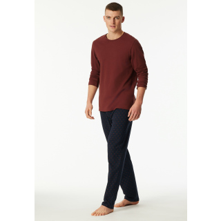 Schiesser Herren Schlafanzug lang praline