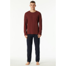 Schiesser Herren Schlafanzug lang praline