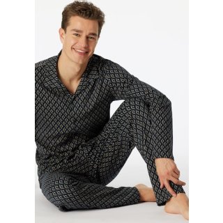 Schiesser Herren Pyjama lang nachtblau ST