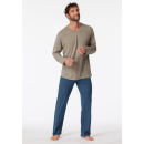 Schiesser Herren Schlafanzug lang aubergine
