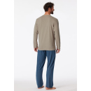 Schiesser Herren Schlafanzug lang aubergine