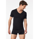 Schiesser Herren Shirt V-Ausschnitt schwarz