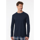 Schiesser Herren Langarmshirt Rundhals grau-mel.