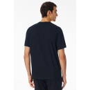 Schiesser Herren T-Shirt Knopfleiste nachtblau