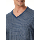 Schiesser Herren Schlafanzug lang blau