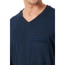 Schiesser Herren Schlafanzug lang blau