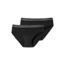 Schiesser Damen 4 er Pack Slips schwarz/flieder