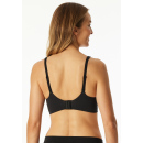 Schiesser Damen Soft BH mit Schale schwarz