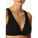 Schiesser Damen Soft BH schwarz