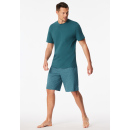 Schiesser Herren Schlafanzug kurz aqua