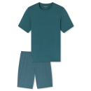 Schiesser Herren Schlafanzug kurz aqua