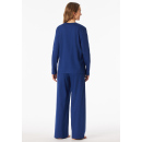 Schiesser Damen Schlafanzug lang blau