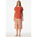 Schiesser Damen Schlafanzug 3/4, kurzarm terracotta