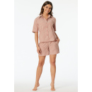 Schiesser Damen Schlafanzug kurz terracotta