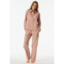 Schiesser Damen Schlafanzug lang terracotta