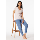 Schiesser Damen T-Shirt V-Ausschnitt deep blue