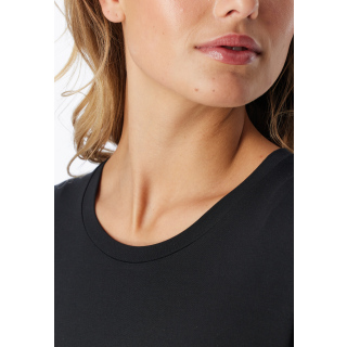 Schiesser Damen Shirt langarm Rundhals schwarz