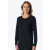 Schiesser Damen Shirt langarm Rundhals schwarz