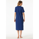 Schiesser Damen Nachthemd kurzarm, 110 cm blau