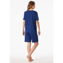 Schiesser Damen Schlafanzug kurz blau