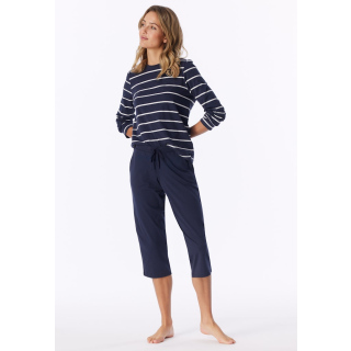 Schiesser Damen Hose 3/4 deep blue