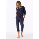 Schiesser Damen Hose 3/4 deep blue