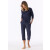 Schiesser Damen Hose 3/4 deep blue
