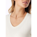 Schiesser Damen Shirt langarm V-Ausschnitt schwarz