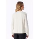 Schiesser Damen Shirt langarm V-Ausschnitt schwarz
