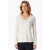 Schiesser Damen Shirt langarm V-Ausschnitt schwarz