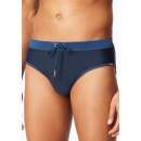Schiesser Herren Badehose Slip Komfort blau