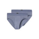 Schiesser Herren 2 er Pack Rio-Slip blaugrau