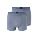 Schiesser Herren 2 er Pack Shorts blaugrau