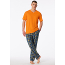 Schiesser Herren T-Shirt V-Ausschnitt eisblau