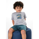 Schiesser Kleinkinder Jungen Schlafanzug kurz grau-mel.