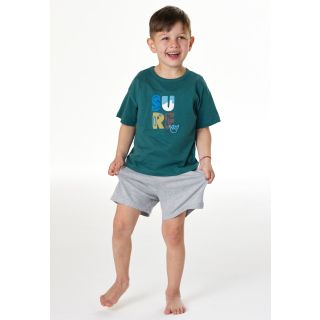 Schiesser Kleinkinder Jungen Schlafanzug kurz grün