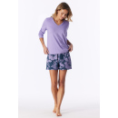 Schiesser Damen Shirt langarm V-Ausschnitt zartlila