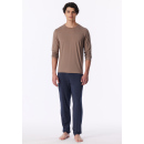 Schiesser Herren Schlafanzug lang bright taupe