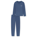 Schiesser Herren Schlafanzug lang faded denim