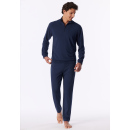 Schiesser Herren Lounge Set deep sea blue Hausanzug